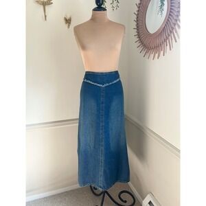 Vintage Y2K Denim‎ Plus Size Maxi Skirt